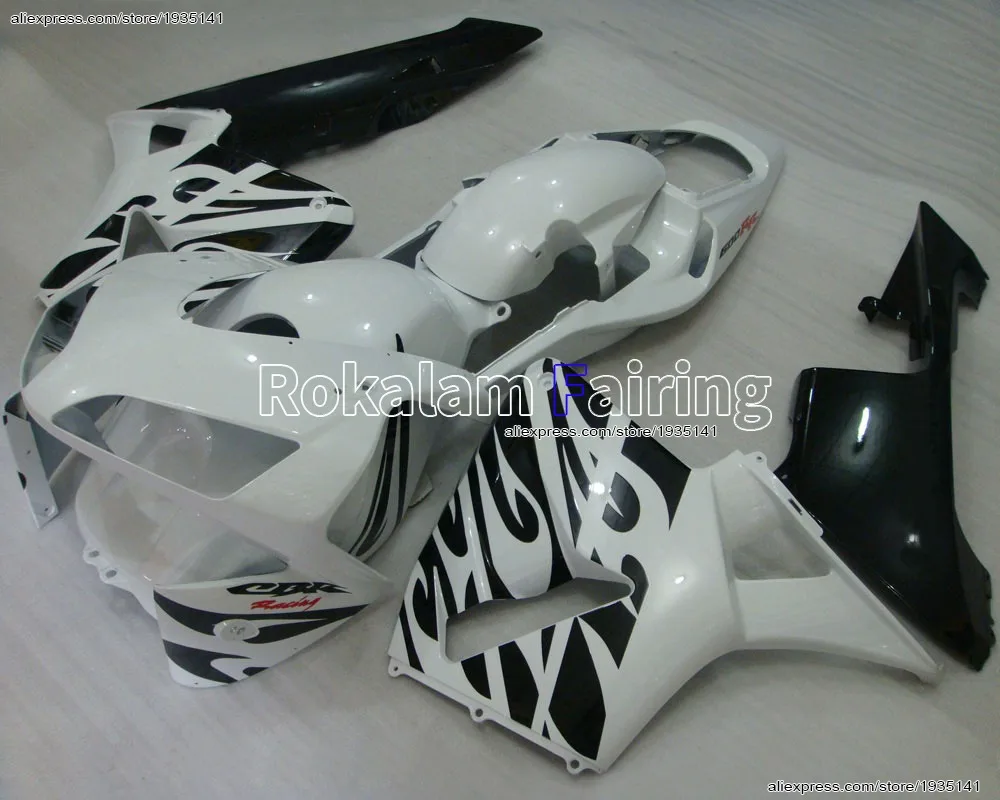 За Honda F5 Обтекател CBR600RR 03 04 CBR600 RR CBR 600RR 2003 2004 Бял Черен мотоциклет обтекател (шприцоване)