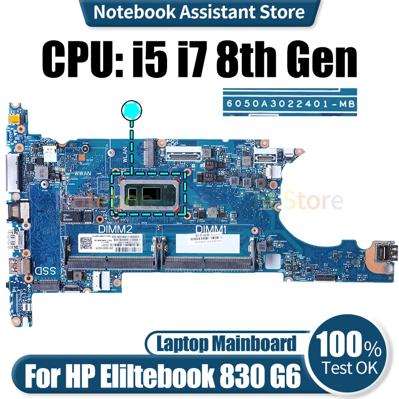 За HP Eliltebook830 G6 дънна Платка на Лаптоп 6050A3022401 L60635-601 L60637-601 L60634-601 i5 i7 дънната Платка на Лаптопа 8-то поколение