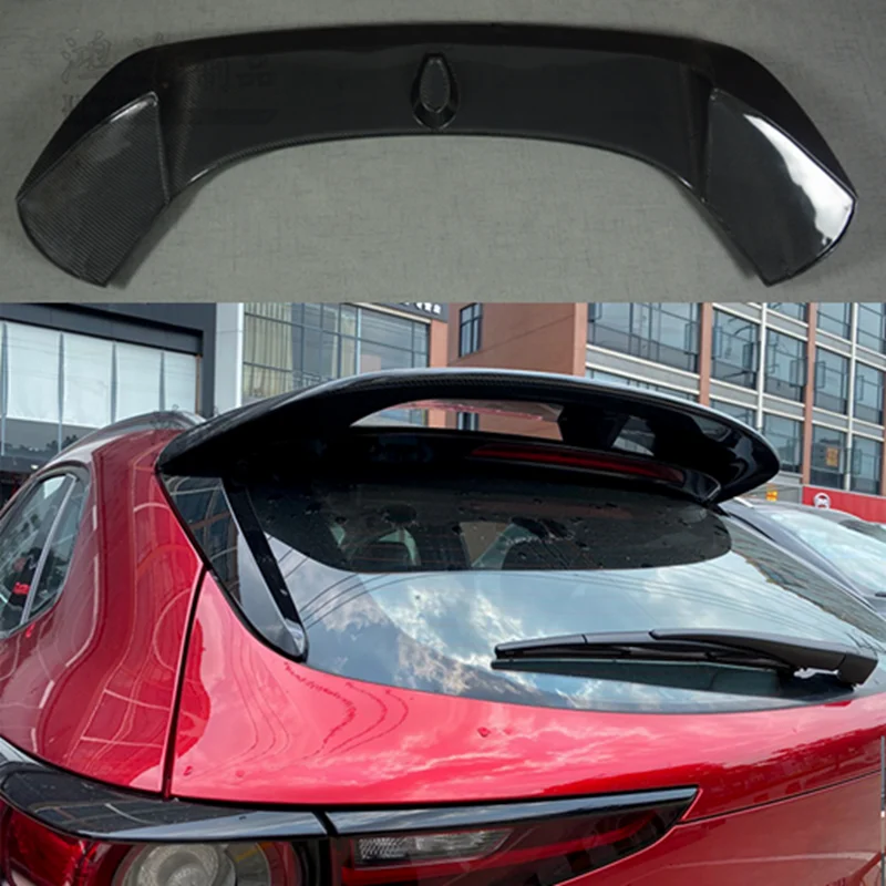 За Mazda CX-30 2020 + Карбоновое влакна/FRP, заден спойлер на покрива, крило на багажника