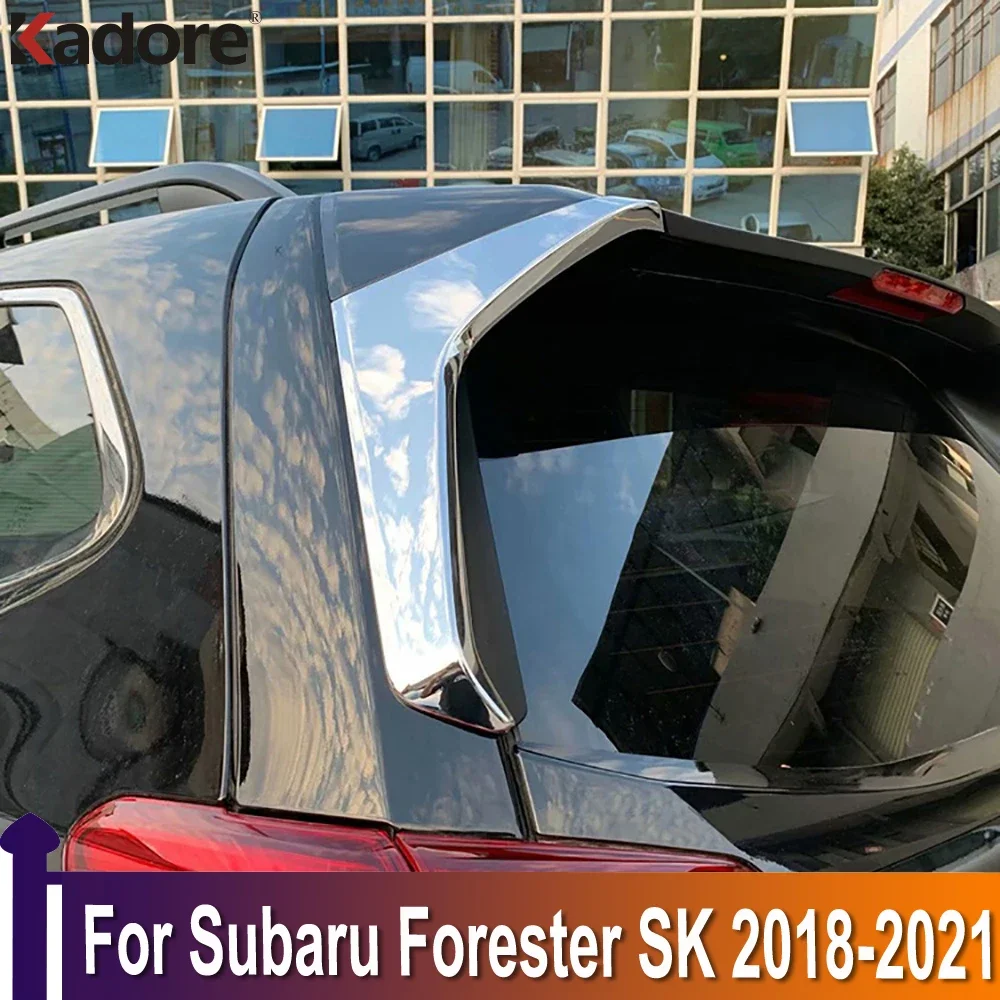 За Subaru Forester SK 2018 2019 2020 2021 Хромирани задните стъкла с триъгълна гарнитури, автомобилни стикери в ивицата, за украса на капачки