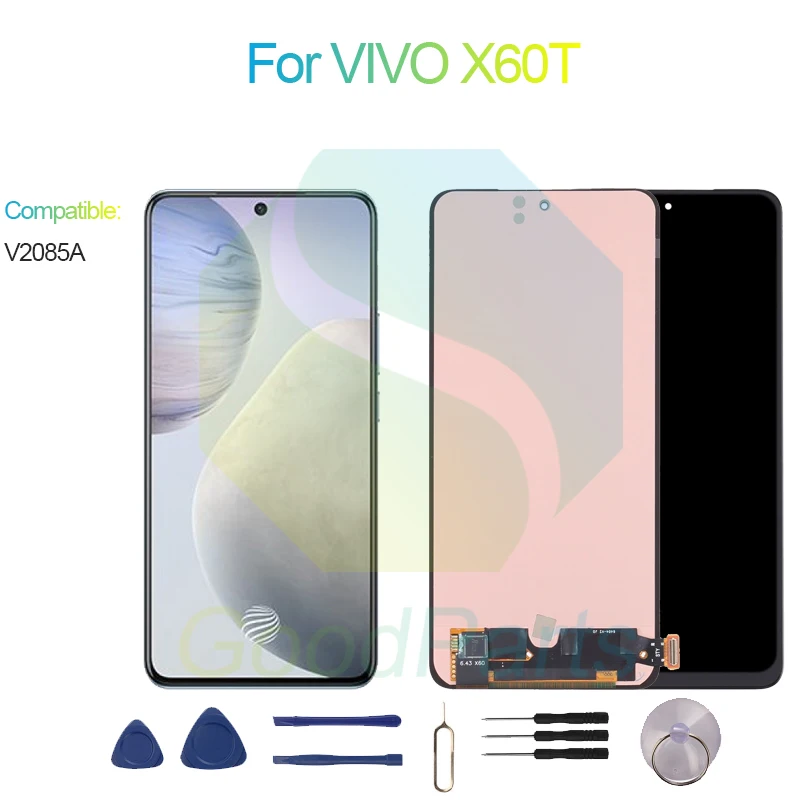 За VIVO X60T Подмяна на екрана на Дисплея 2376*1080 V2085A За VIVO X60T LCD сензорен Дигитайзер