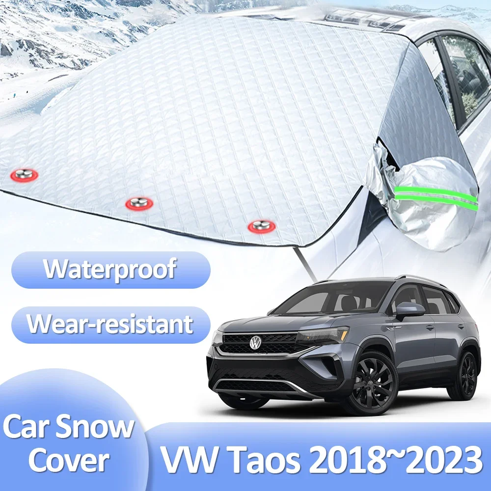 За Volkswagen VW Taos Tharu 2018 ~ 2022 2023 Снежни Воали на Предни Стъкла на Колата, Защита От Лед Зимните Външни Аксесоари За Автомобил