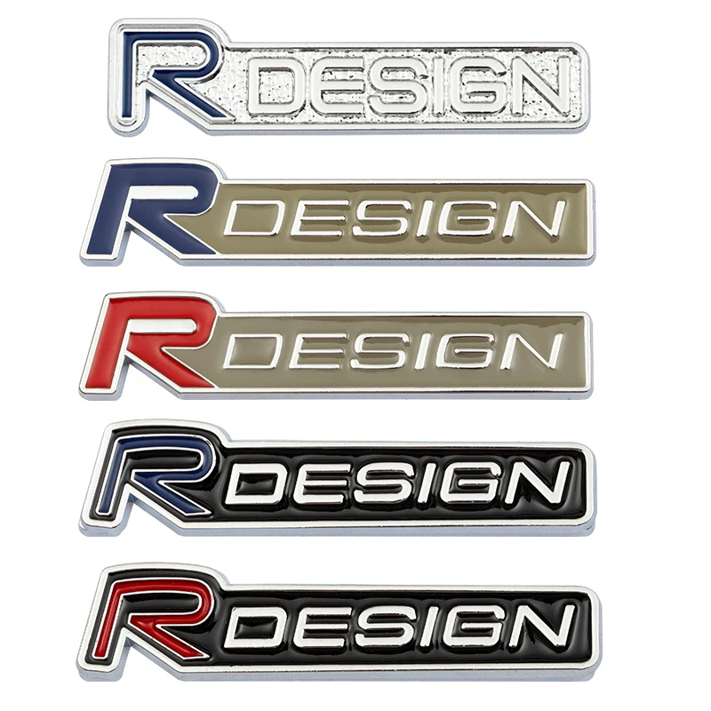 За Volvo R DESIGN S40, S60 S90 XC60 XC90 V40 V90 V60 3D Метален Буквално Лого RDESIGN Емблема на Задния Багажник на Кола Иконата на Етикети, ваденки