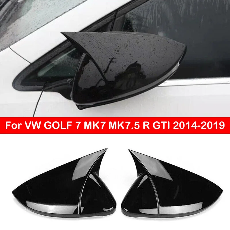 За VW GOLF 7 MK7 MK7.5 R GTI 2014-2019 Покриване на Страничните Огледала за Обратно виждане на Автомобила Рог на Кутията Крило Външна Врата Тампон на Камерата за Обратно виждане Стикер