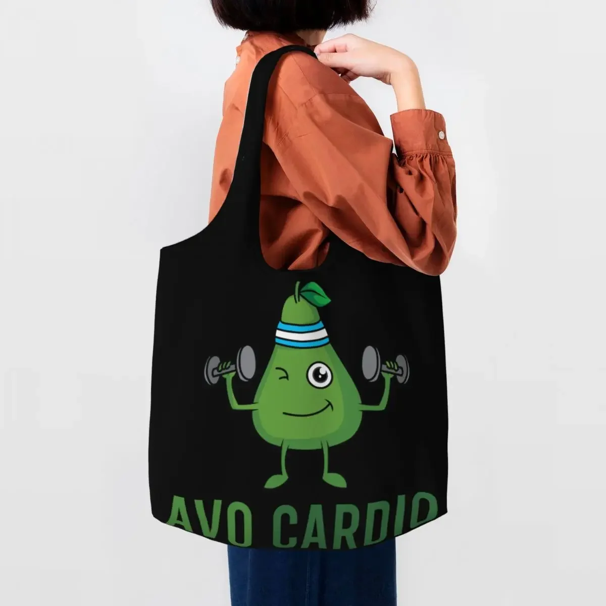 Забавна чанта за пазаруване в салона с авокадо, Торби за многократна употреба за пазаруване от плодове, веганских продукти, холщовые чанти за пазаруване през рамо, чанти за снимки