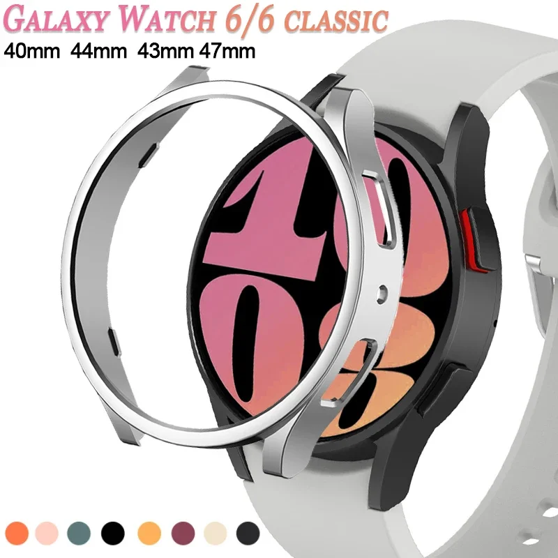 Защитен Калъф за Samsung Galaxy Watch 6 40 мм 44 мм SmartWatch PC Protect Shell, за да Watch 6 Classic 43 мм 47 мм Протектор Fram