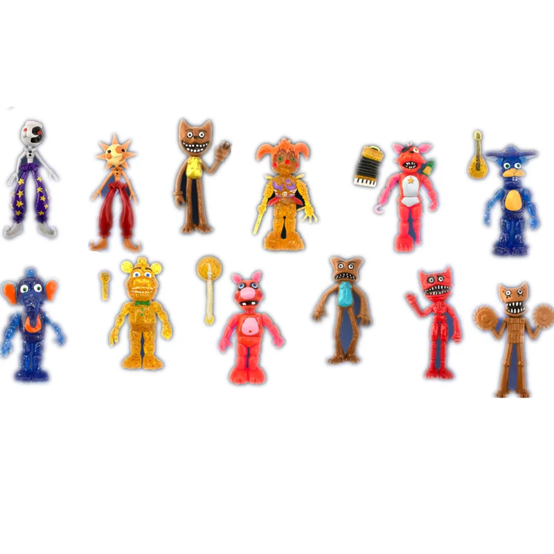 Играта FNAF Midnight Bear Nightmare, стоп-моушън фигурка Fazbear Фокси Chica, аниме-кукла, цифра, модел, колекция от играчки 12 бр./компл.