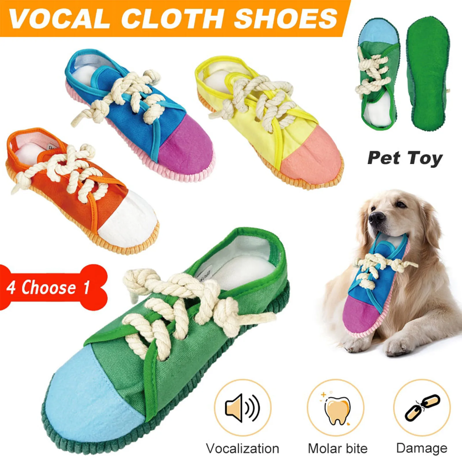 Играчки за дъвчене за кучета, креативна форма на обувки, Скрипучая играчка, Здрава и безопасна играчка за игри с кучета, Забавна обувки, стабилна играчка за малки и средни домашни любимци.