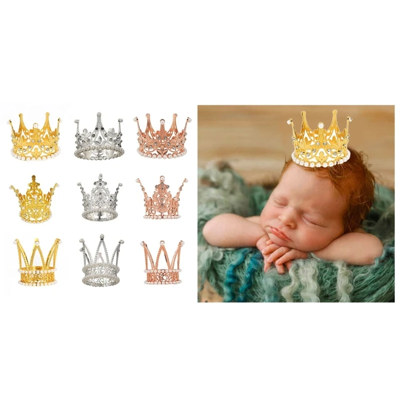 Изискан подпори за детска короната е Лесна и удобна превръзка на главата, във формата на детска crown, които придават елегантност и чар фотосессиям новородени