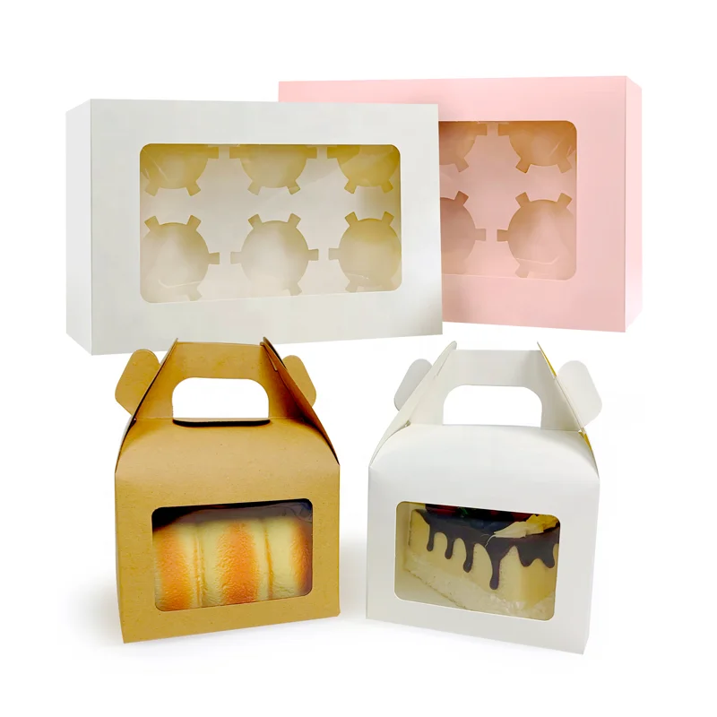 Индивидуалният размер изделия, печат, лого дизайн, бели кутии за печене, за опаковане на торти, кутия за печене от крафт-хартия, с опаковка