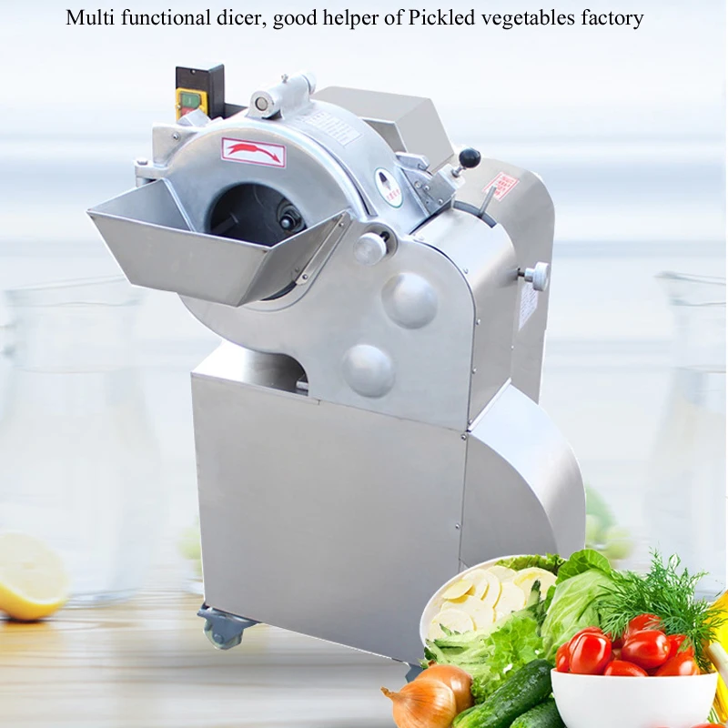 Индустриална машина за рязане на зеленчуци Търговски Овощерезки Машина за рязане на картофи на Кубчета Машина за салата