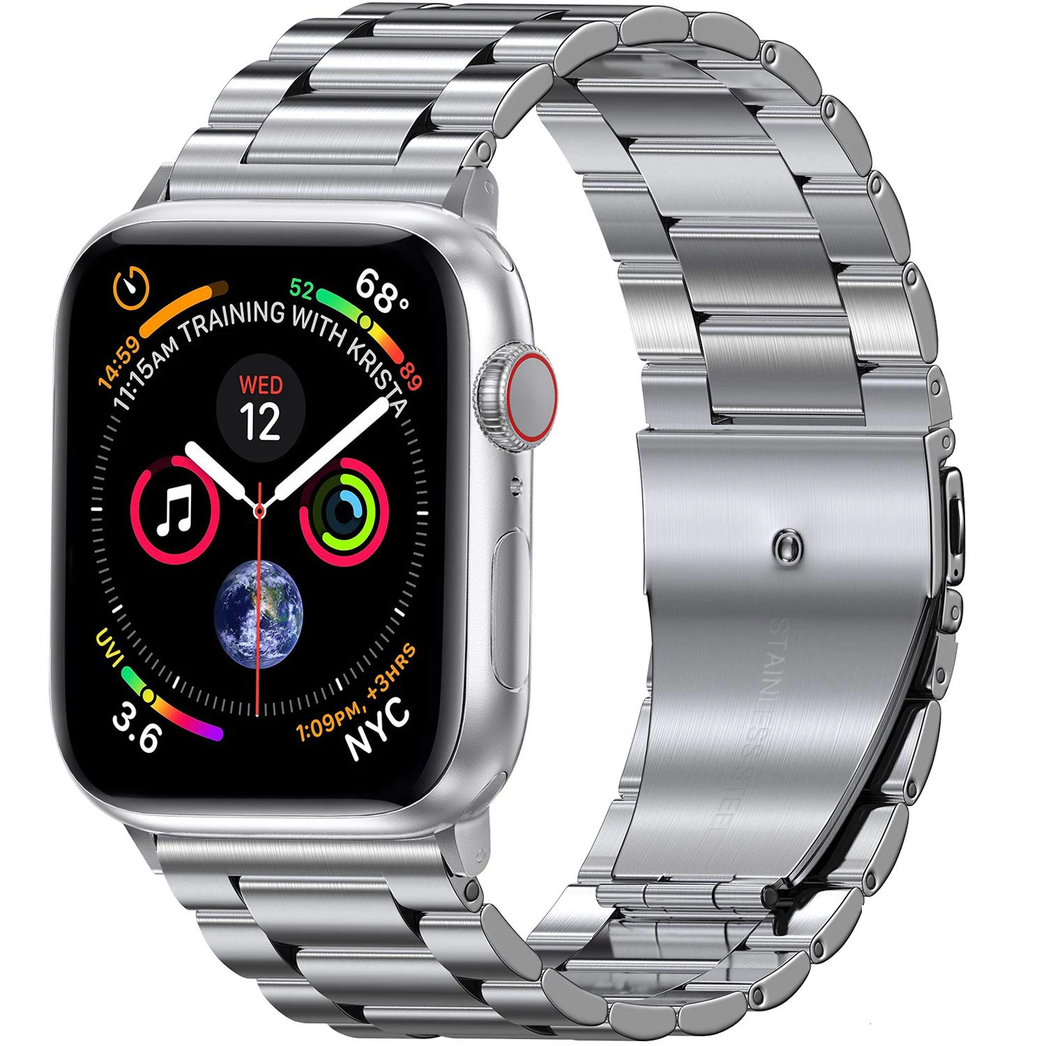Каишка от неръждаема стомана за Apple Watch Band 49 мм 40 мм 44 мм 42/38 мм 41 мм 45 мм Гривна iWatch Series 8 7 SE 6 5 4 Ultra Каишка за часовник