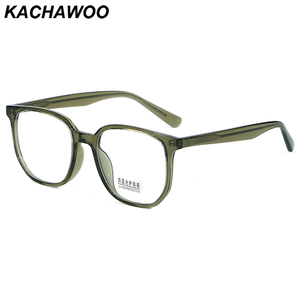 Квадратни очила Kachawoo син светофильтр мъжки дамски модни рамки за очила tr90 ацетат зелено-черен леопард унисекс аксесоари