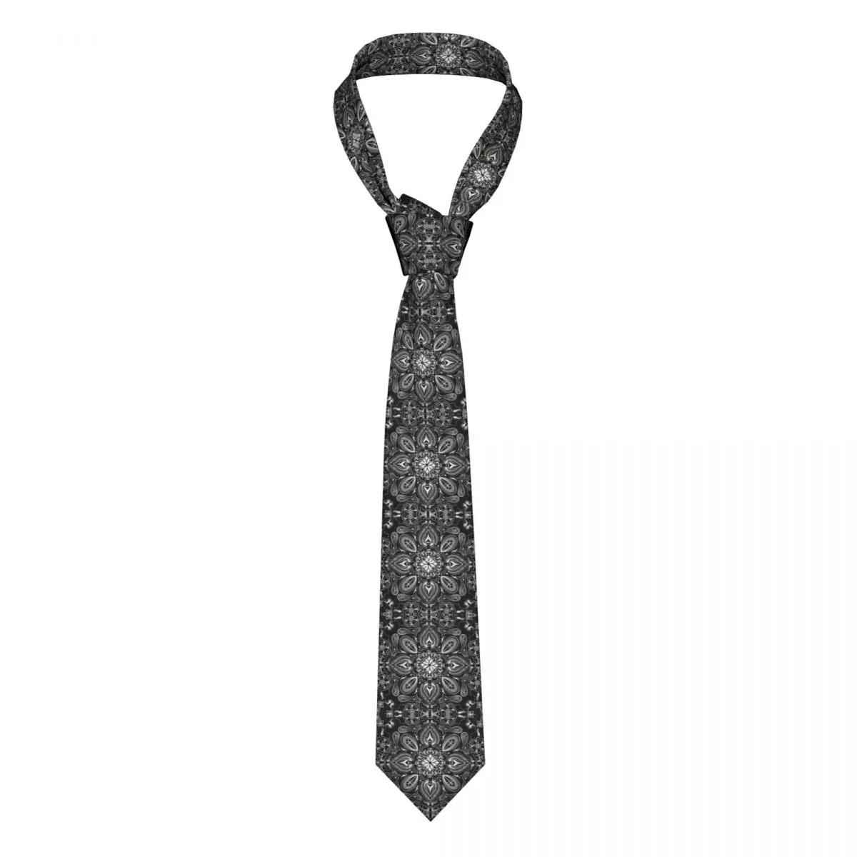 Класически Черни вратовръзки в стил кърпи, мъжки копринени вратовръзки, с петна пейсли по поръчка за офис костюм.