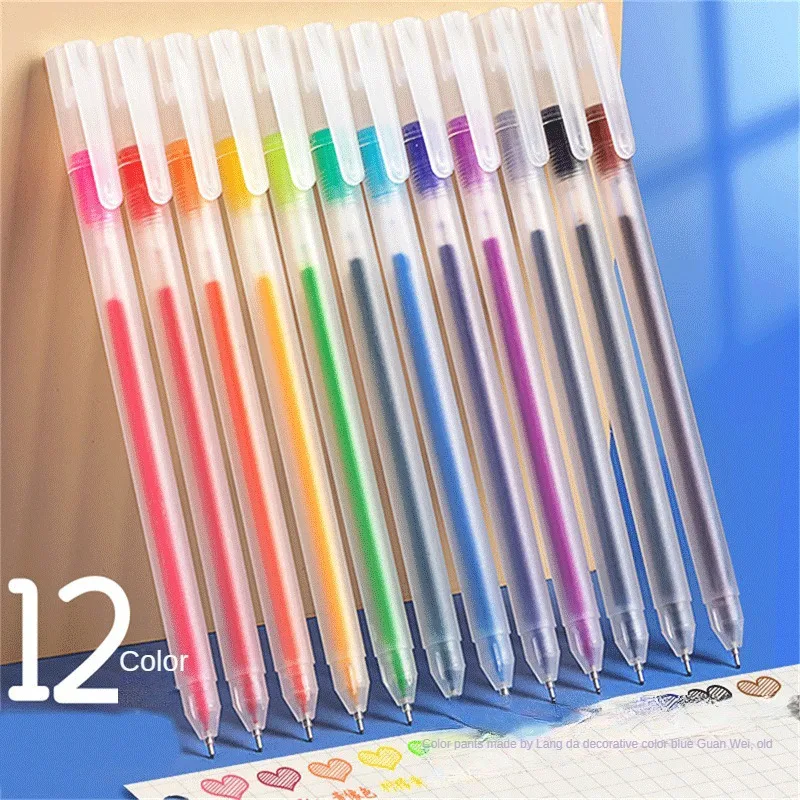 Комплект цветни гелевых дръжки Kawaii blue 0,5 мм химикалка писалка за списание Сладки училищните канцеларски материали