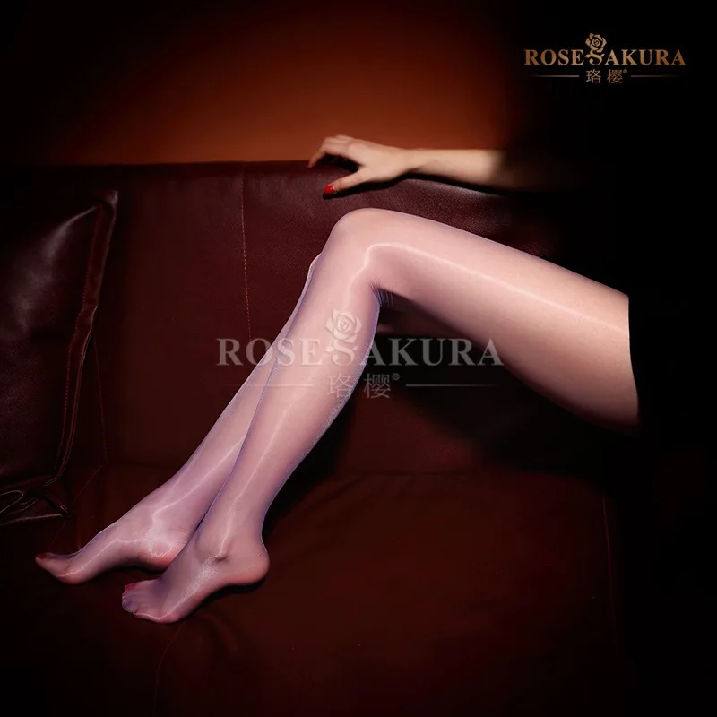 Копринено лъскава чорапогащник с отворено промежностью серия Sakura Aurora, без талия, Тънки секси чорапи за жени 8250