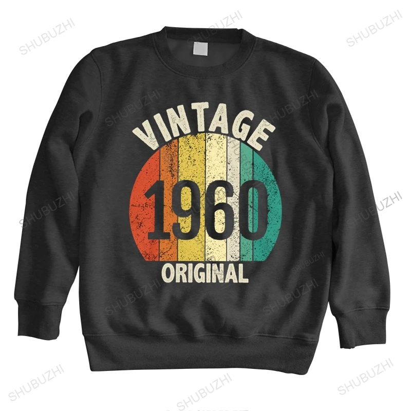 Красива Реколта риза 1960 г. Мъжки Оригинален памучен hoody с качулка на 60-годишна давност за отдих Подарък на 62-ри Рожден Ден hoody оверсайз