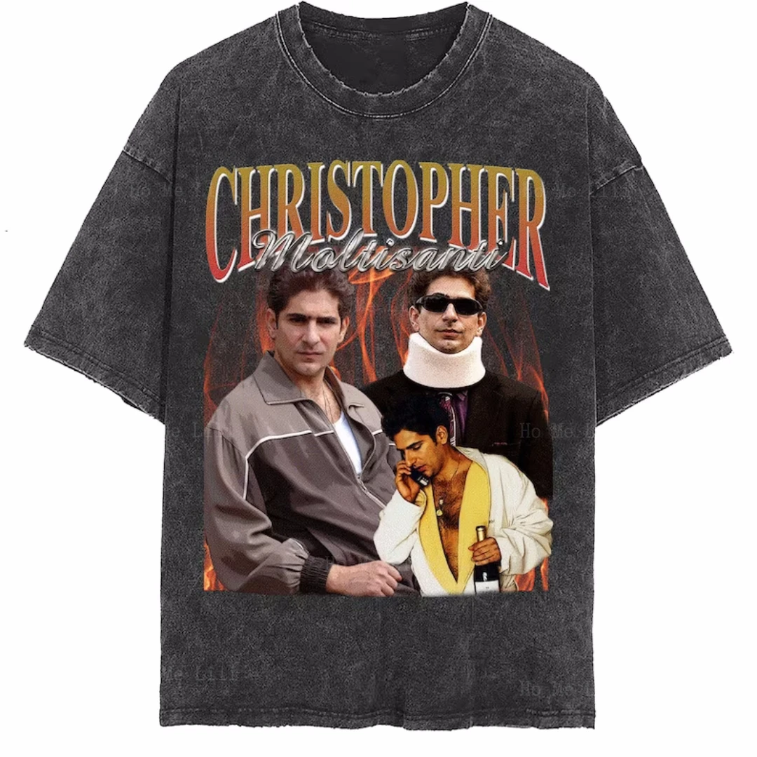 Кристофър Молтисанти, реколта риза, в знак на Почит към актьора, Графична тениска унисекс тениска за фенове на ретро от 90-те години, подарък по поръчка, 100% Памук