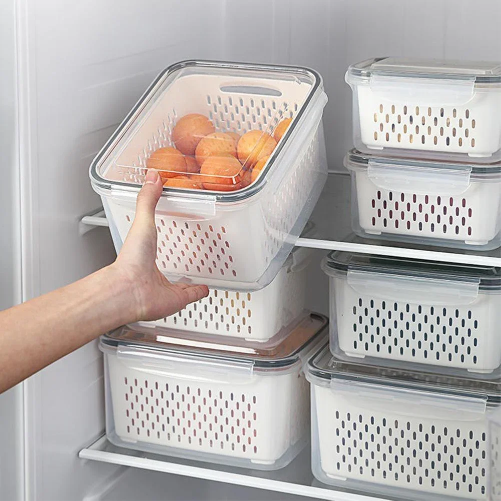 Кутия за съхранение, органайзер за хладилник, Кутии за пресни зеленчуци, плодове, Сливная количка, Контейнери за съхранение на багаж, Килер, Кухненски органайзер за кухни