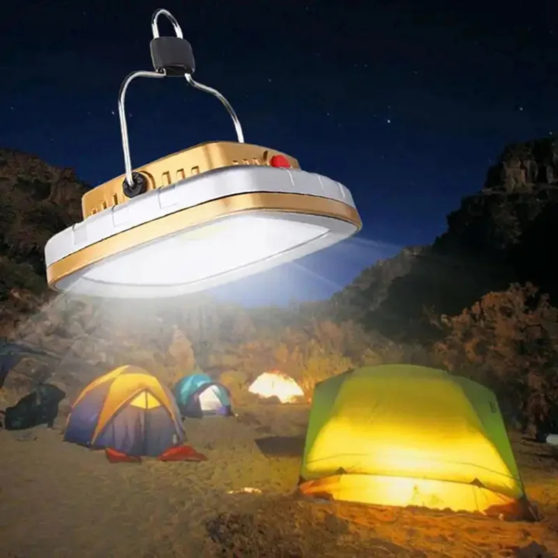 Къмпинг осветление, Соларни лампа за палатка, преносима USB-акумулаторна батерия, окачен на кука, лампа за градина, риболов, разходки