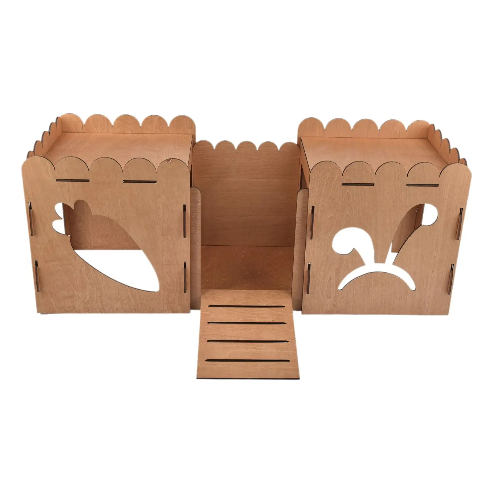 Къщичка за хамстер Къща за дребни животни Легло Клетка Декор на Дървен замък за заек Убежище