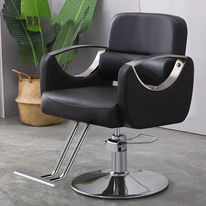 Луксозен кожен Салонное стол с поставка за краката, джобно винтажное салонное стол за фризьорски салон, скрита стъбло, Търговски мебели Silla De Barbero