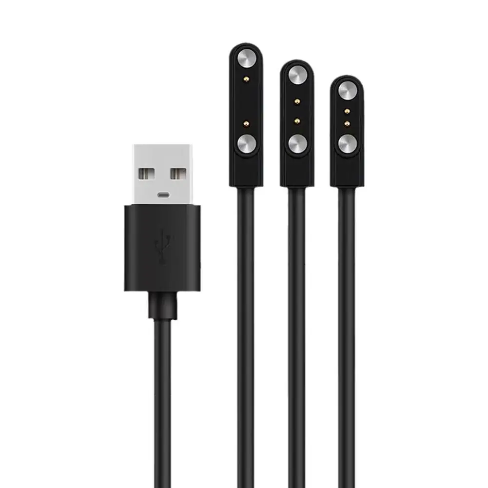 Магнитен кабел за смарт часа на 2 контакт 2.84/4/7.62 разстояние mm Между кабели, USB-зарядно устройство Black Novel на едно Гише