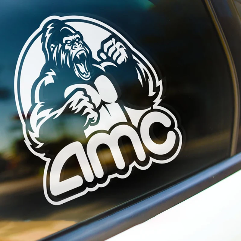 Маймуна заедно, издръжлив винил AMC, забавни стикери за прозорци на автомобили, брони за камиони, красиви аксесоари за вашия интериор
