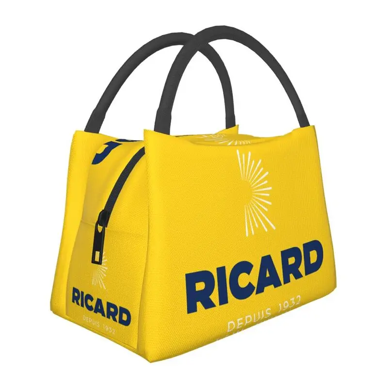 Марсилия Франция Лого Ricard Изолирани чанти за обяд за мъже Взаимозаменяеми термоохладитель Кутия за Bento на Къмпинг, за Пътуване