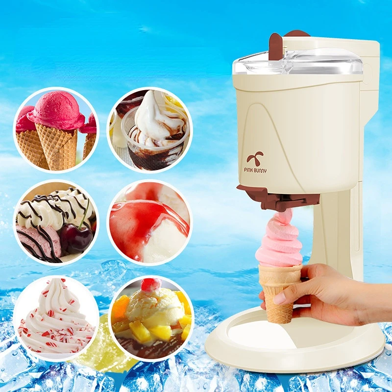 Машина за приготвяне на сладолед за деца, магазин за чай с мляко, Електрически Голям капацитет 220 В, 1 л, Автоматична машина за приготвяне на сладолед с ръцете си