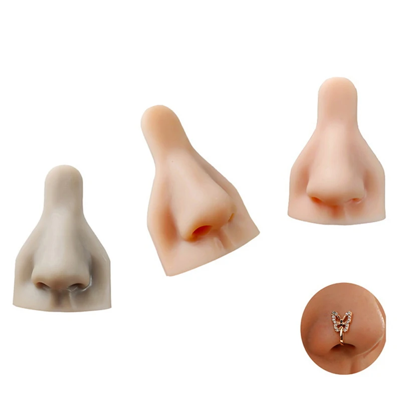 Мека силиконова гъвкава 3D-триизмерен модел на носа, за да се практики на пиърсинг, бижу халка в носа, демонстрационен модел на пиърсинг