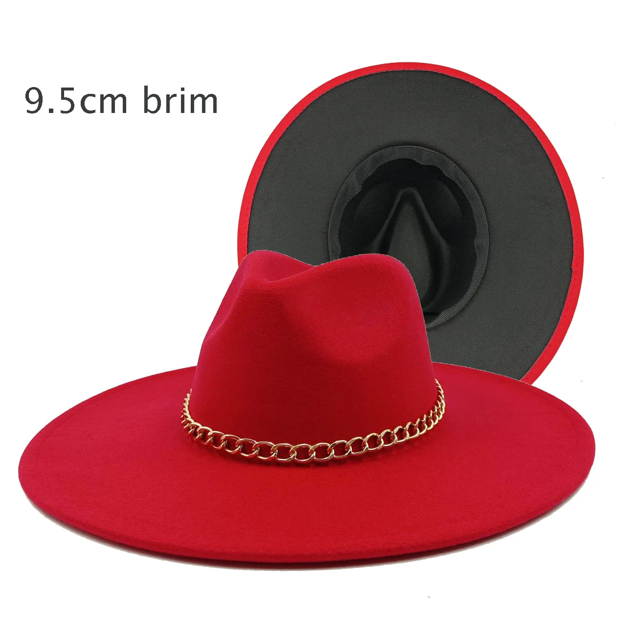 Мека шапка 9,5 см, Фетровая шапка, най-Новите Европейската и американската Фетровая шапка, Мъжки Джаз шапка, Цилиндър, Дамска шапка на жените
