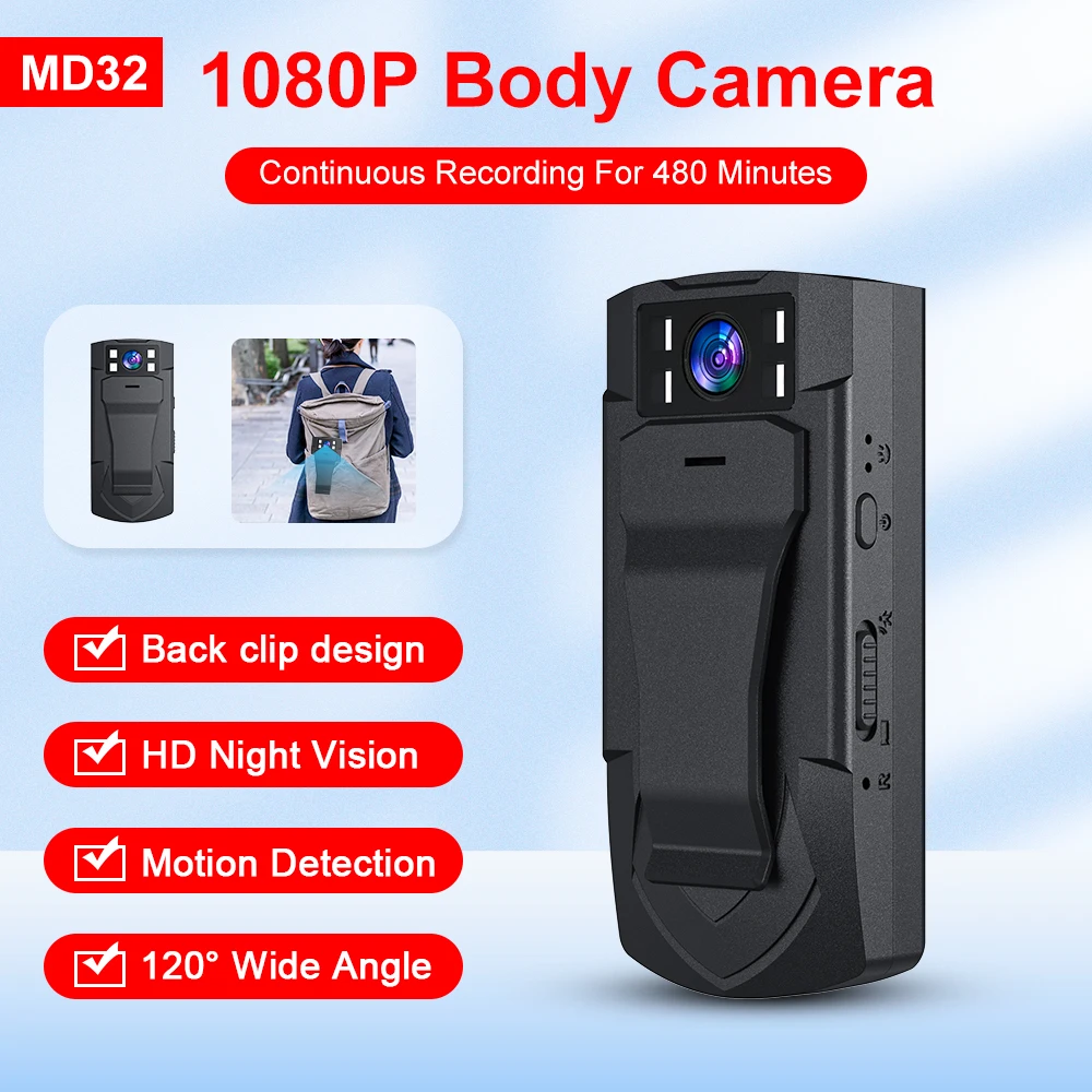 Мини Камера 1080P С Функция за Откриване на Движение Преносим Цифров Видеорекордер Body Camera Night Vision Запис на Миниатюрна Камера