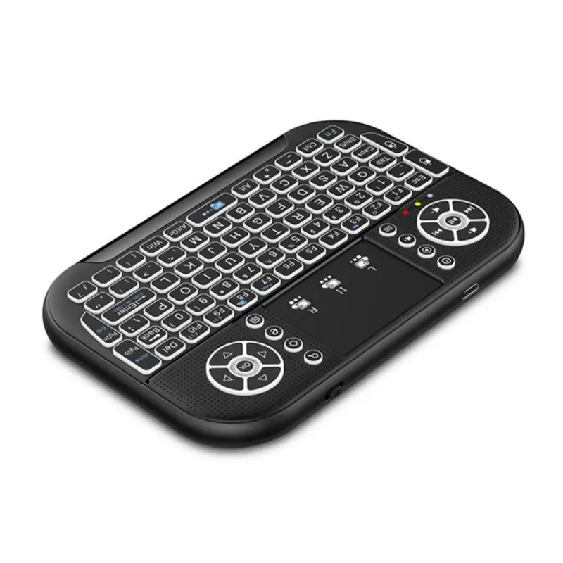 Мини-клавиатура с подсветка 2.4 G, въздушна мишка, безжична докосване на дистанционното управление с USB-приемник за Android Smart TV Box PC