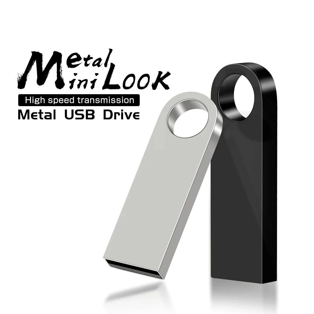 Мини-метални USB-стик 64 GB Високоскоростна Карта от 32 GB Креативни, Бизнес подаръци Memory Stick Black Стик Сребро U-диск
