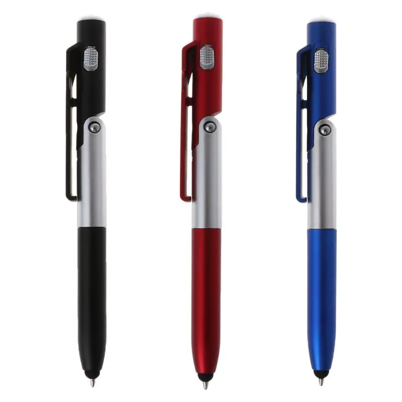 Многофункционална химикалка писалка 4 В 1, сгъваема поставка за led осветление, титуляр S