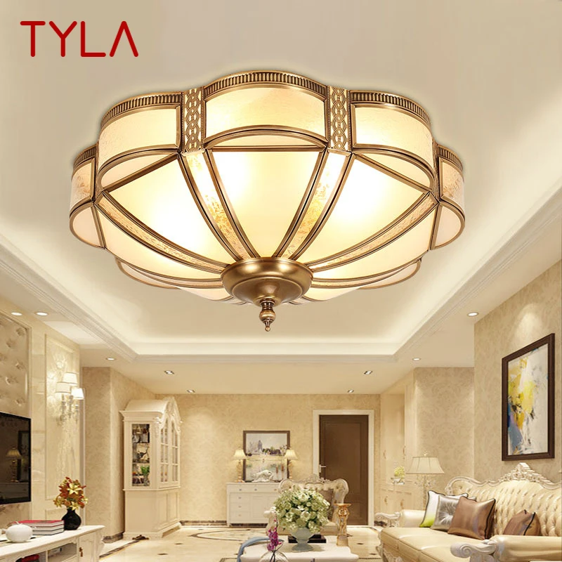 Модерен Led Тавана лампа TYLA от мед, Реколта Творчески Луксозни осветителни Тела, Светещи Декор за Дома, Хол, Спалня
