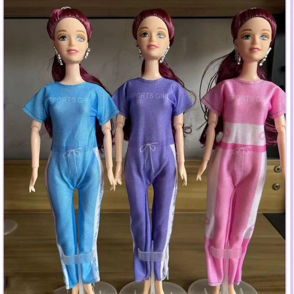 Модерен дамски стоп-моушън облекло, подаръци и аксесоари за кукли за момичета, ежедневни облекла, ежедневни спортен костюм, риза ръчна изработка на куклата 30 см