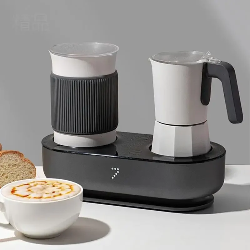 Модерна машина за еспресо, полуавтоматична битова машина за приготвяне на млечна пяна multi-in-one capsule, moka pot