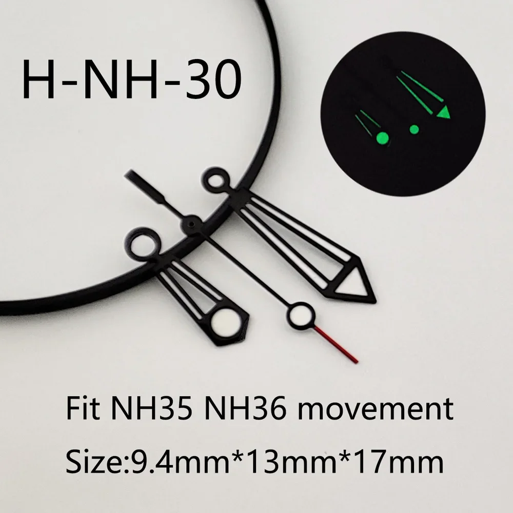 Модификация часа Механичен Аксесоар За Гмуркане Показалеца Бял Зелен Син Супер Ярък е Подходящ За Япония NH35 NH36 С S Movemen