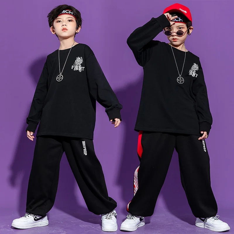 Модни дрехи за деца, в стил хип-хоп изпълнение на студентска група в стил хип-хоп, костюм за момичета в корейската версия, прогулочное шоу, костюми за момчета в стил хип-хоп