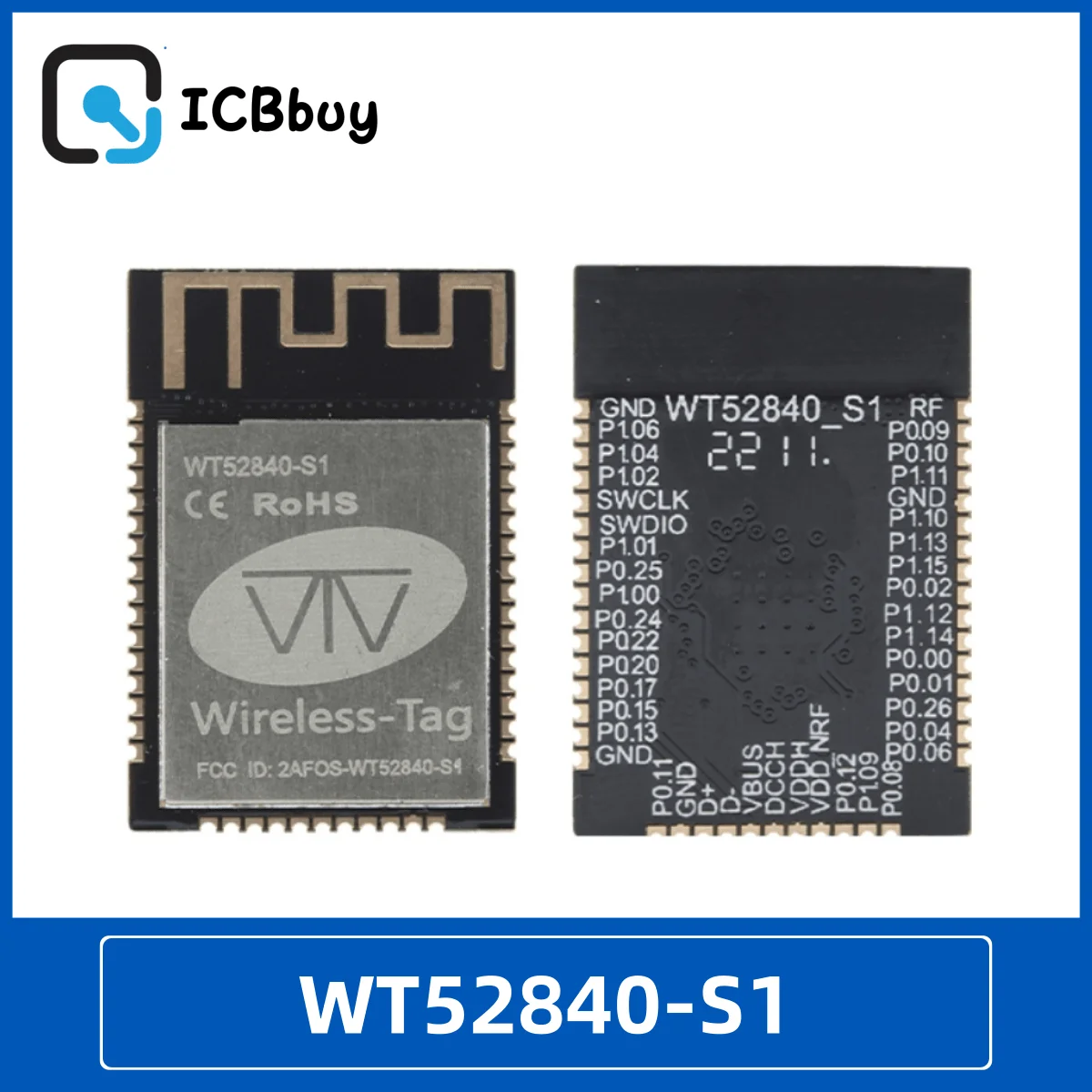 Модул NRF52840 WT52840-S1 BLE5.0 Модул за пренос на данни Bluetooth с мощна функционалност