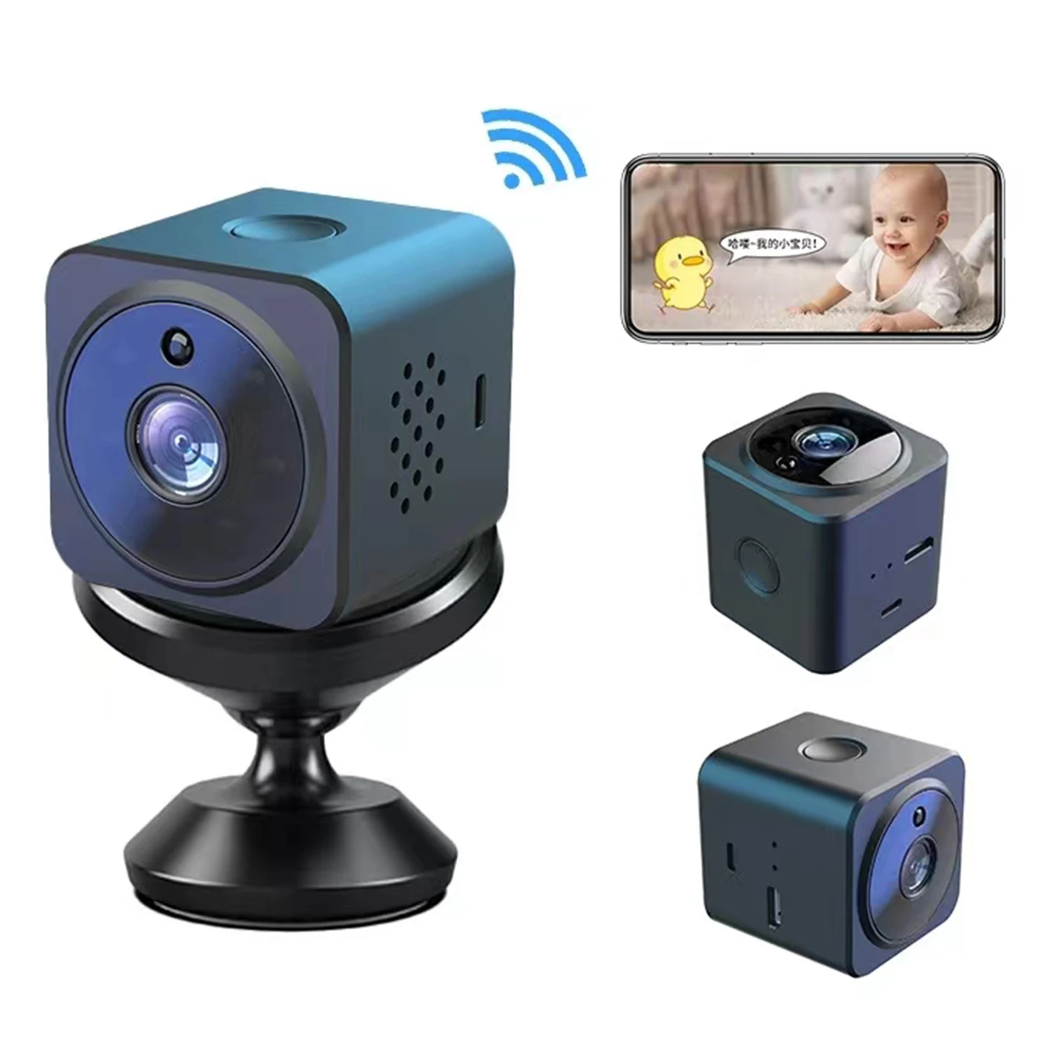 мрежова камера 1080p 2.4 G wifi дистанционно наблюдение двустранно детска помещение vioce security