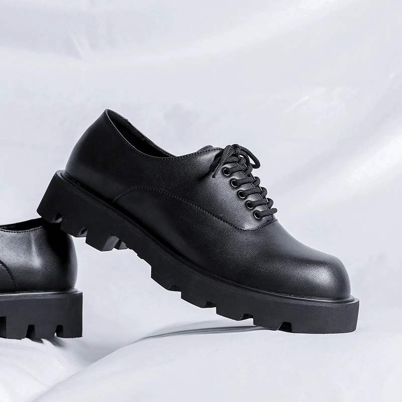 Мъжки ежедневни обувки, италиански дизайнерски кожени обувки, удобна градинска однотонная официалната обувки, мъжки бизнес обувки-oxfords