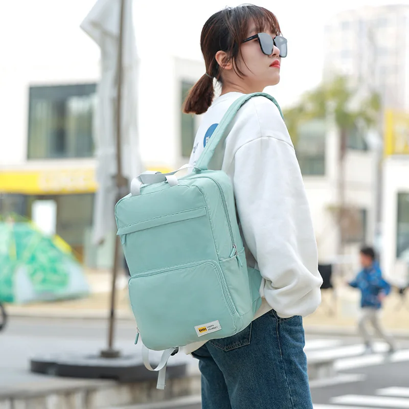 Мъжки Женски раница на рамо, сгъваема преносима чанта за лаптоп, водоустойчив пътна чанта за бизнес, училищна чанта за студенти