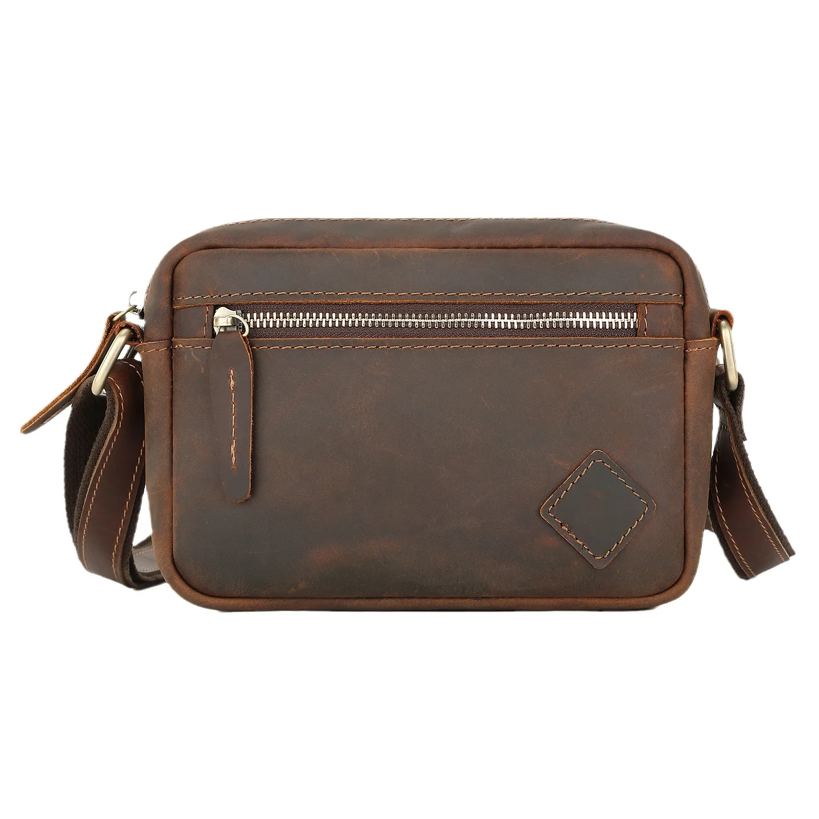 Нагрудная чанта Return to the ancients, мъжки бизнес модерна чанта през рамо от естествена кожа, чанта за камера от телешка кожа на горния слой