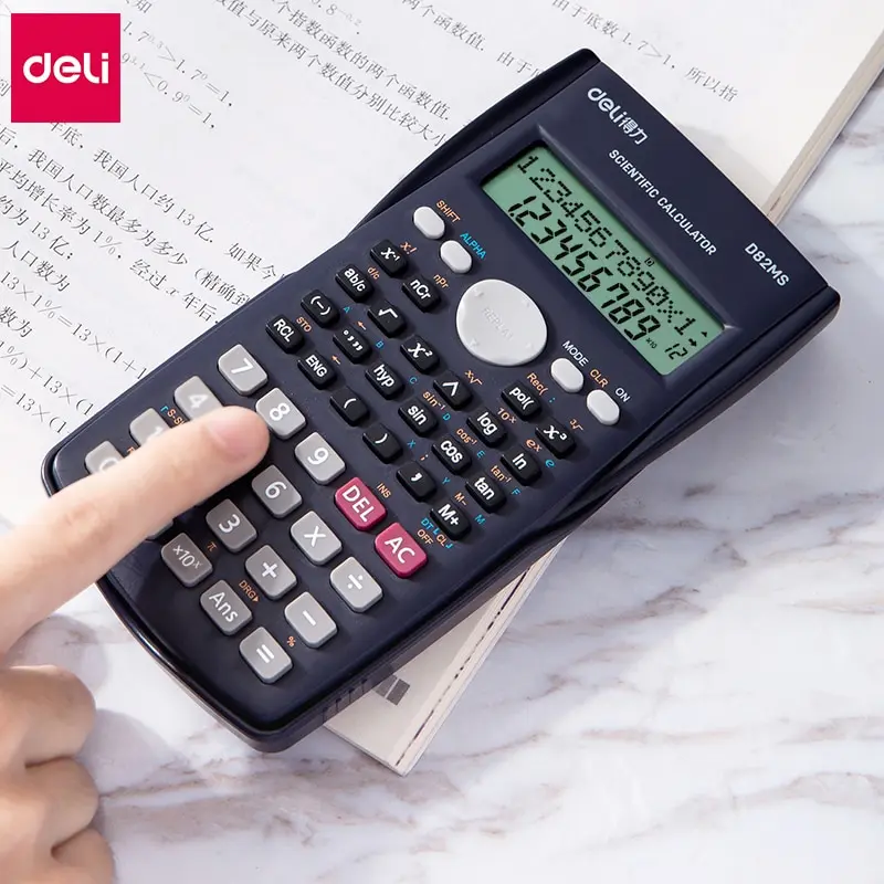 Научен калкулатор Deli с 240 функции, практичен калкулатор, функционален калкулатор, преносим за студенти, математически калкулатор