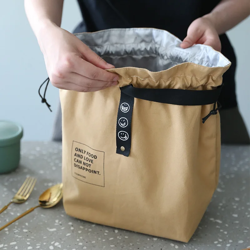 Нов Лесен топлоизолационна опаковка, за хранене, чанта за хранене на ленти, Памучен Бельо Холщовая чанта за пикник