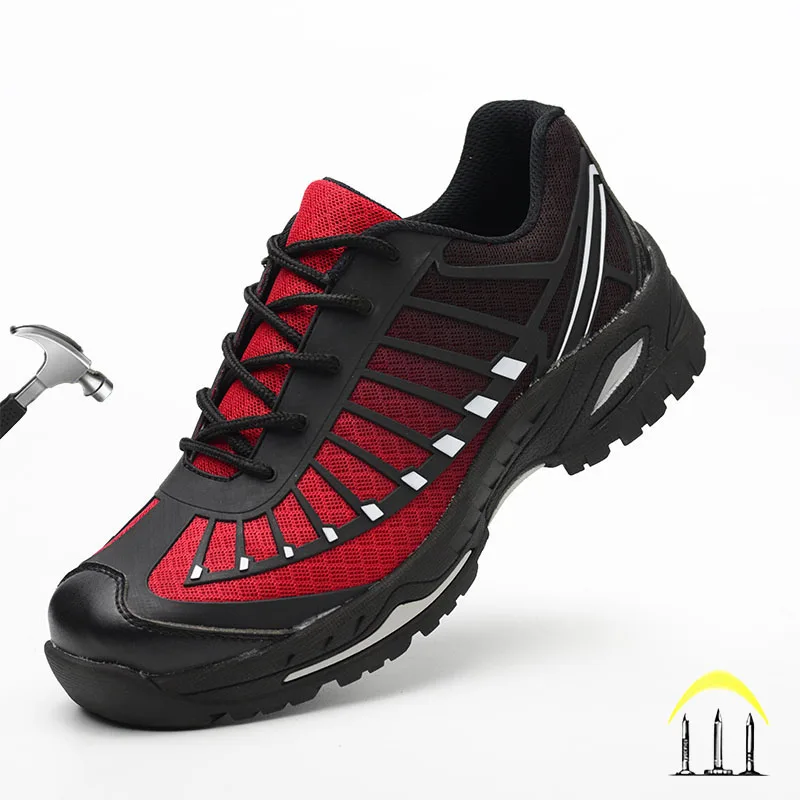 Нова Персонални Защитни обувки Унисекс Spide със стоманени пръсти, устойчив на пробиване, Спортни и работни обувки, Окото Строителна обувки