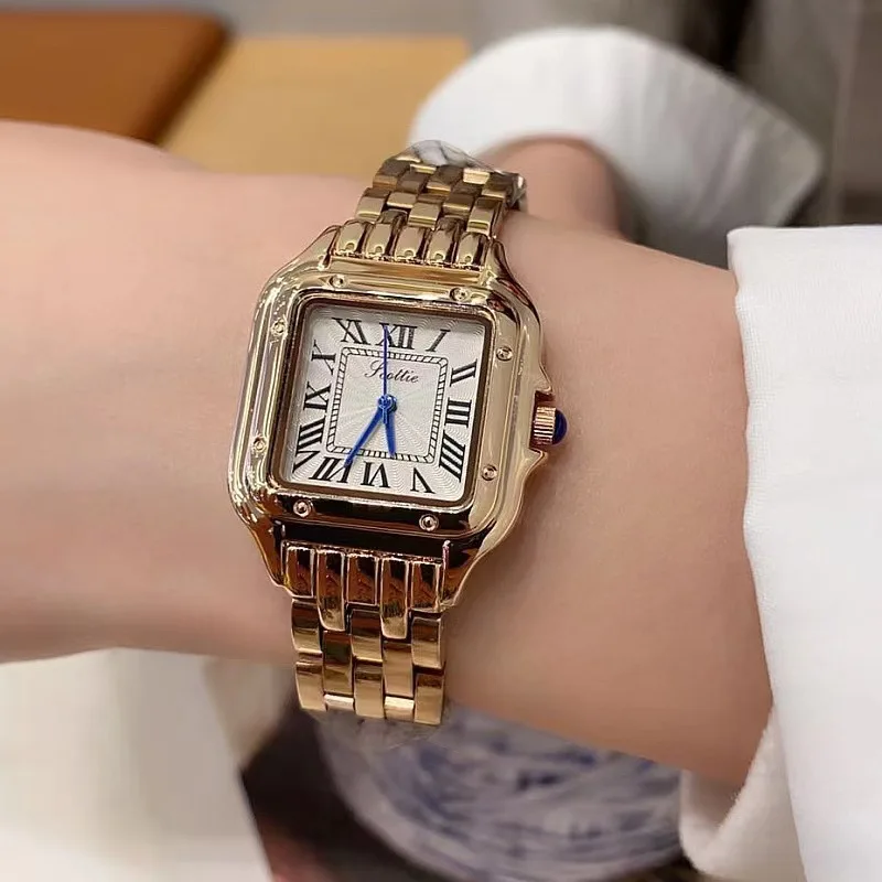 Нови модни елегантни дамски стомана водоустойчив часовник, водоустойчив нови дамски кварцов часовник